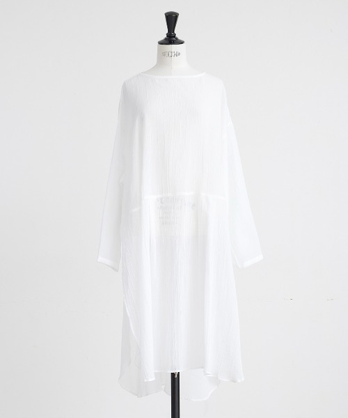 HEAVENLY（ヘブンリー）の「【 HEAVENLY / ヘブンリー 】 Longsleeve Sheer Tunic  2625092　DLI（チュニック・レディース・カーキ/オフホワイト/ブラック・FREE）」の2枚目の写真