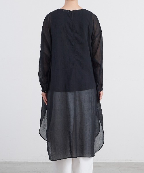 HEAVENLY（ヘブンリー）の「【 HEAVENLY / ヘブンリー 】 Longsleeve Sheer Tunic  2625092　DLI（チュニック・レディース・カーキ/オフホワイト/ブラック・FREE）」の8枚目の写真