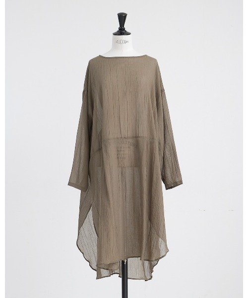 HEAVENLY（ヘブンリー）の「【 HEAVENLY / ヘブンリー 】 Longsleeve Sheer Tunic  2625092　DLI（チュニック・レディース・カーキ/オフホワイト/ブラック・FREE）」の14枚目の写真