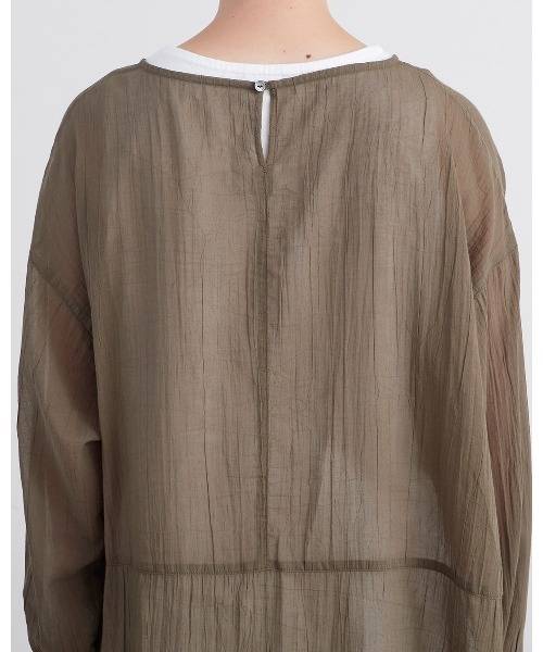 HEAVENLY（ヘブンリー）の「【 HEAVENLY / ヘブンリー 】 Longsleeve Sheer Tunic  2625092　DLI（チュニック・レディース・カーキ/オフホワイト/ブラック・FREE）」の18枚目の写真