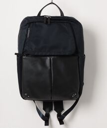 NEWナイロン×レザーコンビシリーズ　前ポケットラージリュックサック