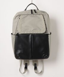 NEWナイロン×レザーコンビシリーズ 前ポケットラージリュックサック
