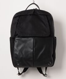 NEWナイロン×レザーコンビシリーズ 前ポケットラージリュックサック