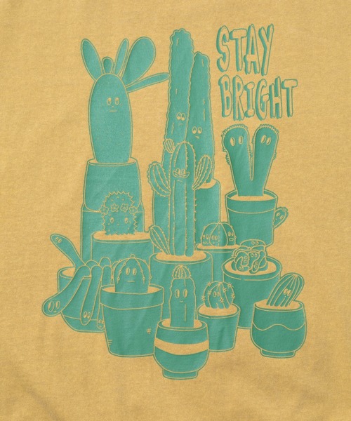 go slow caravan(ゴースローキャラバン)の「gym master/ジムマスター 6.2oz ピグメント サボテン ビッグTee(Tシャツ/カットソー・メンズ・マスタード/グリーン・X-LARGE/LARGE/MEDIUM)」の13枚目の写真