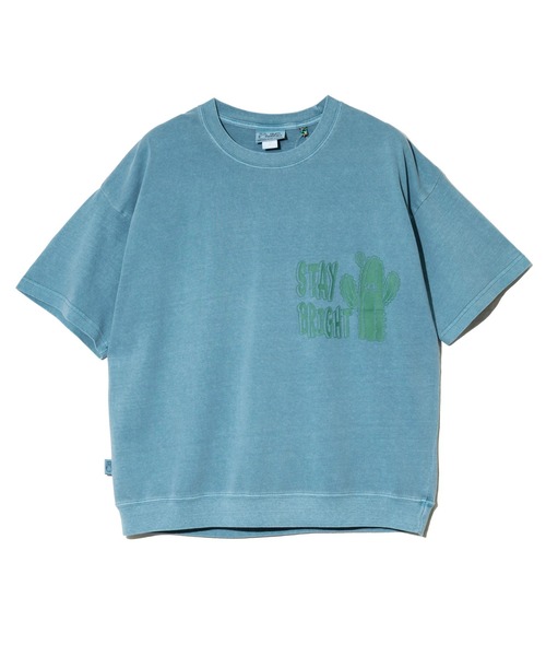 go slow caravan(ゴースローキャラバン)の「gym master/ジムマスター 6.2oz ピグメント サボテン ビッグTee(Tシャツ/カットソー・メンズ・マスタード/グリーン・X-LARGE/LARGE/MEDIUM)」の3枚目の写真