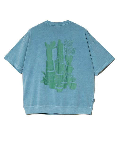 go slow caravan(ゴースローキャラバン)の「gym master/ジムマスター 6.2oz ピグメント サボテン ビッグTee(Tシャツ/カットソー・メンズ・マスタード/グリーン・X-LARGE/LARGE/MEDIUM)」の4枚目の写真