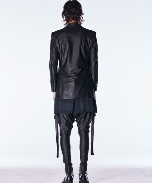 kiryuyrik(キリュウキリュウ)の「kiryuyrik/キリュウキリュウ/Emboss Silley Jersey Layered Jacket(テーラードジャケット・メンズ・ブラック・MEDIUM/SMALL/LARGE)」の4枚目の写真