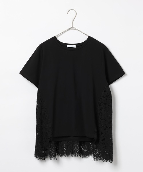 GLOBAL WORK（グローバルワーク）の「バック切り替えレースTシャツ半袖/713124（Tシャツ/カットソー・レディース・ホワイト×ブラック/オフホワイト/ブラック・MEDIUM/LARGE）」の15枚目の写真