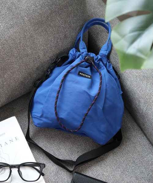 ROOTOTE（ルートート）の「ROOTOTE 巾着型2WAYトート（トートバッグ・メンズ・タン/ベージュ/ブルー・FREE）」の3枚目の写真