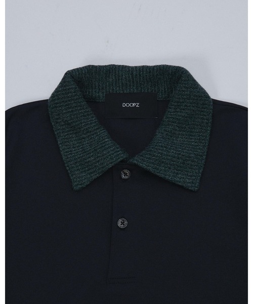 DOOPZ(ドープス)の「Oversized Knit Collar Polo - オーバーサイズドニットカラーポロシャツ(ポロシャツ・メンズ・ブラック/グレイッシュベージュ・LARGE/MEDIUM/SMALL)」の3枚目の写真