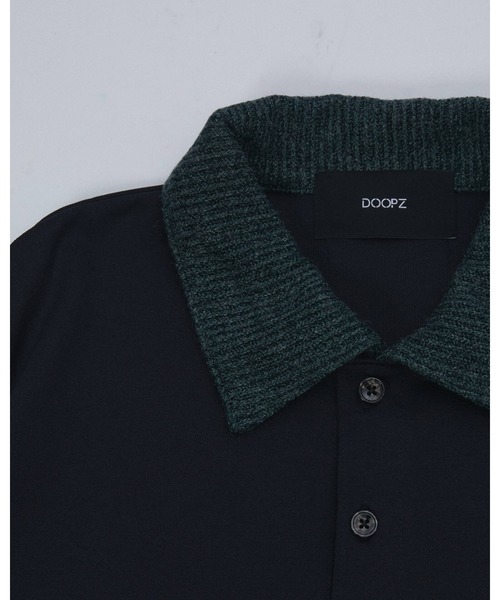 DOOPZ(ドープス)の「Oversized Knit Collar Polo - オーバーサイズドニットカラーポロシャツ(ポロシャツ・メンズ・ブラック/グレイッシュベージュ・LARGE/MEDIUM/SMALL)」の4枚目の写真