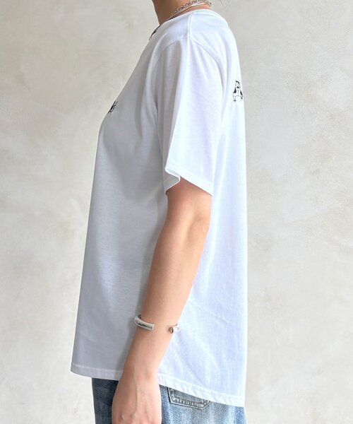 DouDou(ドゥドゥ)の「【WEB限定】ワッペン風刺繍TEE(Tシャツ/カットソー・レディース・ブラック/オフホワイト・FREE)」の15枚目の写真