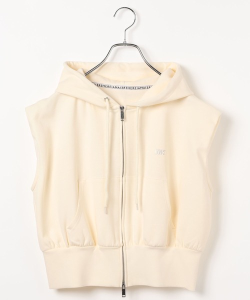 HEREIAM(ヘレイアム)の「【HEREIAM】撥水&軽量&接触冷感&UVカット/ノースリーブパーカー(パーカー・レディース・アイボリー/チャコール/ブラック・FREE)」の22枚目の写真