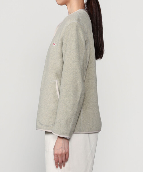 DANTON(ダントン)の「DANTON | フリース カラーレスジャケット WOMEN(ノーカラージャケット・レディース・ブラック/ブラウン系その他/クリーム・36/34)」の14枚目の写真