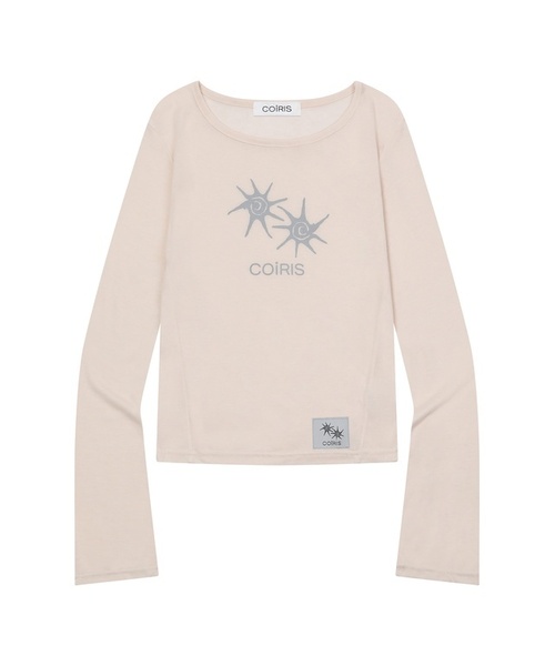 COIRIS（コイリス）の「リラシースルースリムロングスリーブTシャツ（4カラー）（Tシャツ/カットソー・レディース・ホワイト/ベージュ/ブラック/ダークグレー・FREE）」の4枚目の写真
