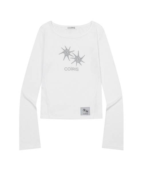COIRIS（コイリス）の「リラシースルースリムロングスリーブTシャツ（4カラー）（Tシャツ/カットソー・レディース・ホワイト/ベージュ/ブラック/ダークグレー・FREE）」の2枚目の写真