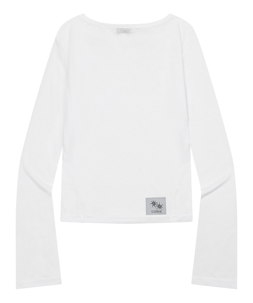 COIRIS（コイリス）の「リラシースルースリムロングスリーブTシャツ（4カラー）（Tシャツ/カットソー・レディース・ホワイト/ベージュ/ブラック/ダークグレー・FREE）」の5枚目の写真