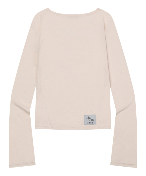 COIRIS（コイリス）の「リラシースルースリムロングスリーブTシャツ（4カラー）（Tシャツ/カットソー・レディース・ホワイト/ベージュ/ブラック/ダークグレー・FREE）」の9枚目の写真