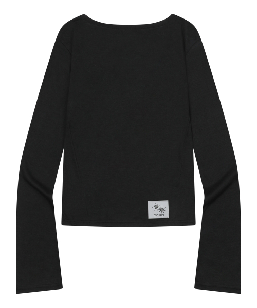 COIRIS（コイリス）の「リラシースルースリムロングスリーブTシャツ（4カラー）（Tシャツ/カットソー・レディース・ホワイト/ベージュ/ブラック/ダークグレー・FREE）」の17枚目の写真
