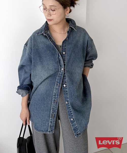 Levi's(リーバイス)の「別注【LEVI’S(R)/リーバイス(R)】for JS WOVEN DENIM SHIRT(シャツ/ブラウス・レディース・ブルー・SMALL/X-LARGE)」の1枚目の写真