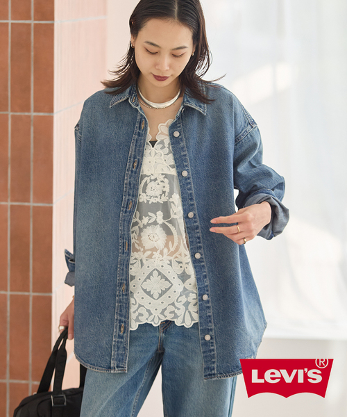Levi's(リーバイス)の「別注【LEVI’S(R)/リーバイス(R)】for JS WOVEN DENIM SHIRT(シャツ/ブラウス・レディース・ブルー・SMALL/X-LARGE)」の2枚目の写真