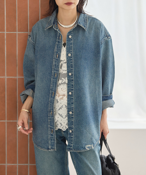 Levi's(リーバイス)の「別注【LEVI’S(R)/リーバイス(R)】for JS WOVEN DENIM SHIRT(シャツ/ブラウス・レディース・ブルー・SMALL/X-LARGE)」の5枚目の写真