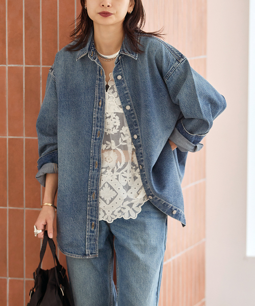 Levi's(リーバイス)の「別注【LEVI’S(R)/リーバイス(R)】for JS WOVEN DENIM SHIRT(シャツ/ブラウス・レディース・ブルー・SMALL/X-LARGE)」の7枚目の写真