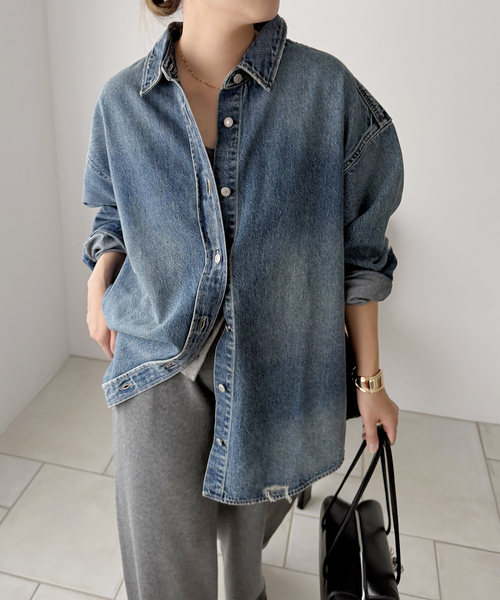 Levi's(リーバイス)の「別注【LEVI’S(R)/リーバイス(R)】for JS WOVEN DENIM SHIRT(シャツ/ブラウス・レディース・ブルー・SMALL/X-LARGE)」の14枚目の写真