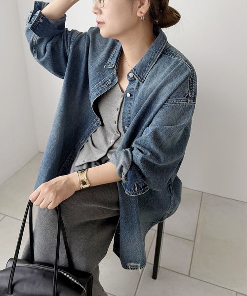 Levi's(リーバイス)の「別注【LEVI’S(R)/リーバイス(R)】for JS WOVEN DENIM SHIRT(シャツ/ブラウス・レディース・ブルー・SMALL/X-LARGE)」の16枚目の写真
