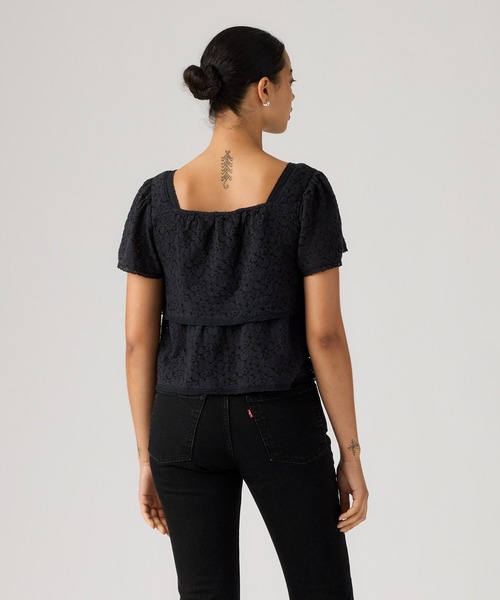 Levi's(リーバイス)の「Levi's/リーバイス ドム ショートスリーブ レースブラウス(シャツ/ブラウス・レディース・ブラック・XS/S/M)」の2枚目の写真