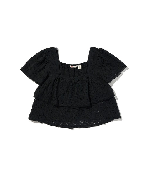 Levi's(リーバイス)の「Levi's/リーバイス ドム ショートスリーブ レースブラウス(シャツ/ブラウス・レディース・ブラック・XS/S/M)」の4枚目の写真