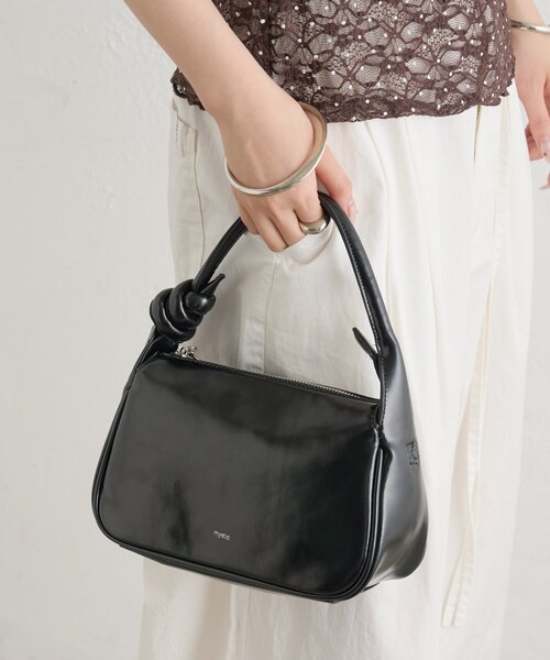 mystic(ミスティック)の「26AW 結び目ハンドルBAG(トートバッグ・レディース・ブラウン/ブラック・ONE SIZE)」の3枚目の写真