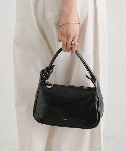mystic(ミスティック)の「26AW 結び目ハンドルBAG(トートバッグ・レディース・ブラウン/ブラック・ONE SIZE)」の4枚目の写真