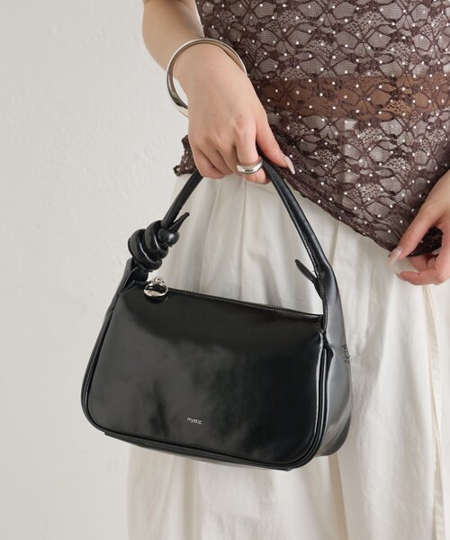 mystic(ミスティック)の「26AW 結び目ハンドルBAG(トートバッグ・レディース・ブラウン/ブラック・ONE SIZE)」の5枚目の写真