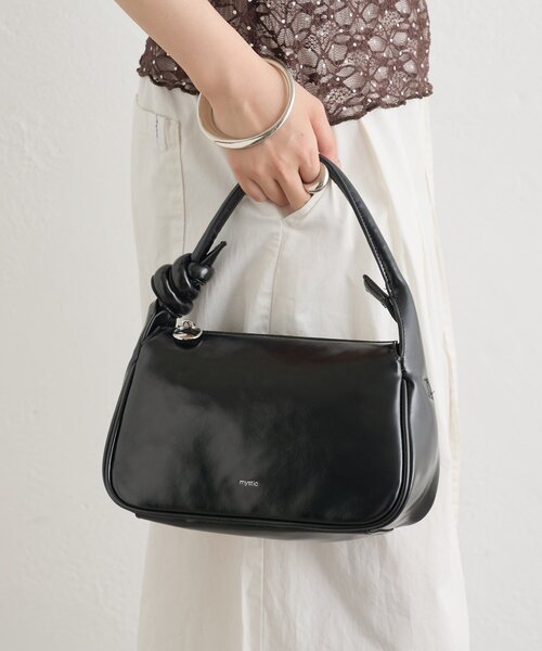 mystic(ミスティック)の「26AW 結び目ハンドルBAG(トートバッグ・レディース・ブラウン/ブラック・ONE SIZE)」の6枚目の写真
