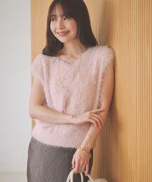 【再販】へアリーフェザー前後2WAYフレンチニット