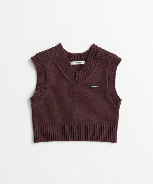 PRANK PROJECT(プランクプロジェクト)の「【2026Autumn Pre-Order】タイニーニットベスト / Tiny Knit Vest(ベスト・レディース・ブラウン/ブラック/チャコールグレー・FREE)」の17枚目の写真