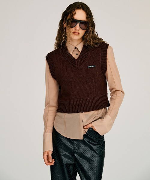 PRANK PROJECT(プランクプロジェクト)の「【2026Autumn Pre-Order】タイニーニットベスト / Tiny Knit Vest(ベスト・レディース・ブラウン/ブラック/チャコールグレー・FREE)」の15枚目の写真