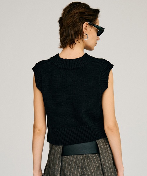 PRANK PROJECT(プランクプロジェクト)の「【2026Autumn Pre-Order】タイニーニットベスト / Tiny Knit Vest(ベスト・レディース・ブラウン/ブラック/チャコールグレー・FREE)」の22枚目の写真
