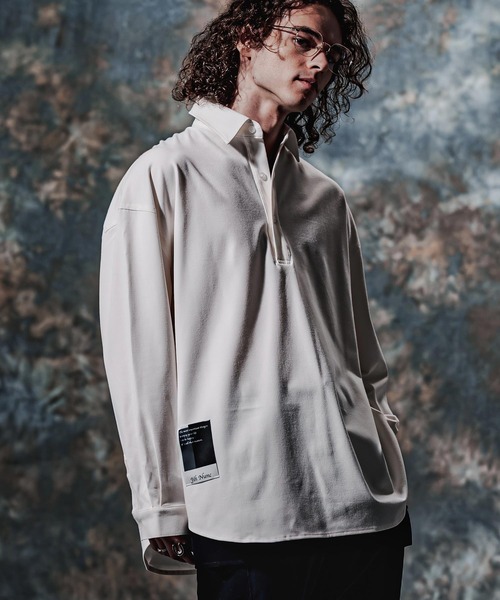Jih Nunc(ジーヌンク)の「ms6593-カシミヤ混プルオーバーシャツ(JIH-R1234)(シャツ/ブラウス・メンズ・オフホワイト/グレイッシュベージュ/ブラック・S/L/M)」の19枚目の写真