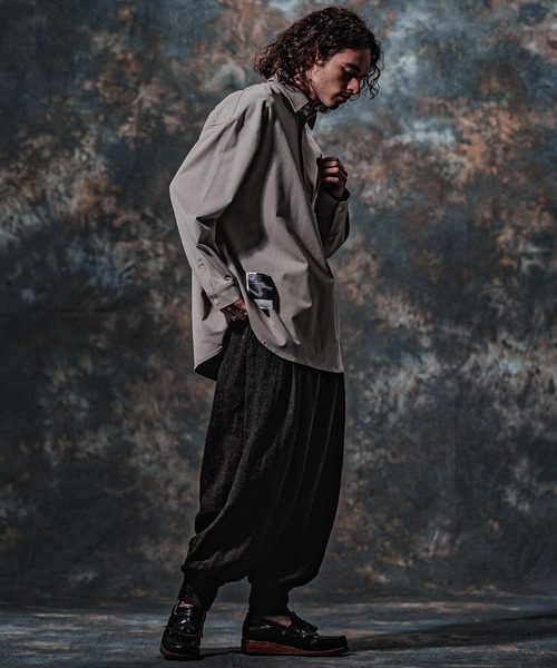 Jih Nunc(ジーヌンク)の「ms6593-カシミヤ混プルオーバーシャツ(JIH-R1234)(シャツ/ブラウス・メンズ・オフホワイト/グレイッシュベージュ/ブラック・S/L/M)」の13枚目の写真