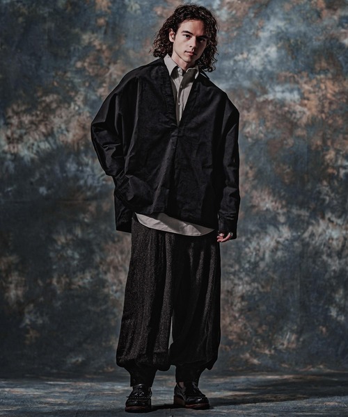 Jih Nunc(ジーヌンク)の「ms6593-カシミヤ混プルオーバーシャツ(JIH-R1234)(シャツ/ブラウス・メンズ・オフホワイト/グレイッシュベージュ/ブラック・S/L/M)」の14枚目の写真
