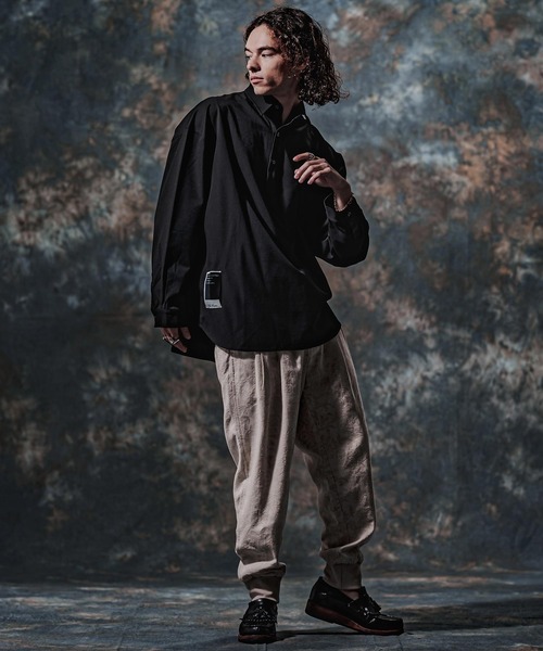 Jih Nunc(ジーヌンク)の「ms6593-カシミヤ混プルオーバーシャツ(JIH-R1234)(シャツ/ブラウス・メンズ・オフホワイト/グレイッシュベージュ/ブラック・S/L/M)」の17枚目の写真