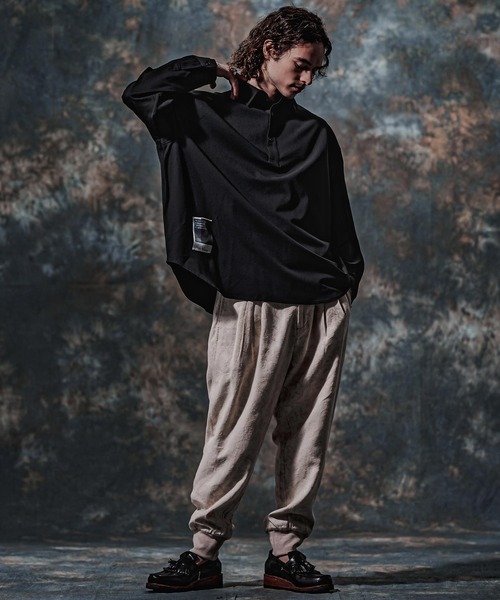 Jih Nunc(ジーヌンク)の「ms6593-カシミヤ混プルオーバーシャツ(JIH-R1234)(シャツ/ブラウス・メンズ・オフホワイト/グレイッシュベージュ/ブラック・S/L/M)」の18枚目の写真