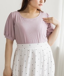 立体切替シンプルリブカットソー