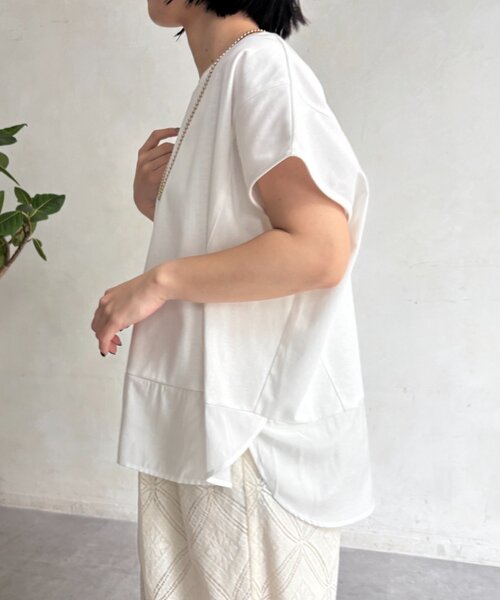 Jena espace merveilleux(ジェナ エスパスメルヴェイユ)の「バックファスナー切替カットソー(Tシャツ/カットソー・レディース・オフホワイト/ネイビー/チャコールグレー・FREE)」の8枚目の写真