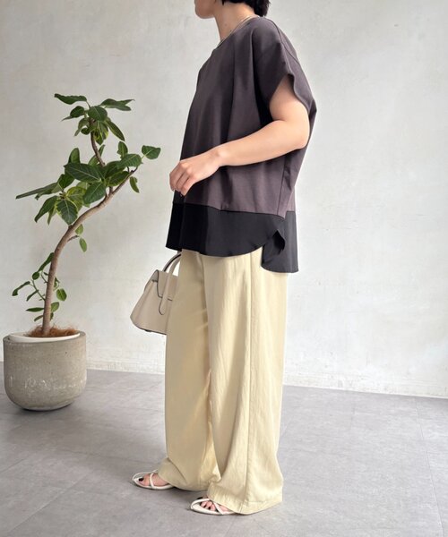 Jena espace merveilleux(ジェナ エスパスメルヴェイユ)の「バックファスナー切替カットソー(Tシャツ/カットソー・レディース・オフホワイト/ネイビー/チャコールグレー・FREE)」の16枚目の写真