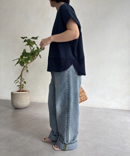 Jena espace merveilleux(ジェナ エスパスメルヴェイユ)の「バックファスナー切替カットソー(Tシャツ/カットソー・レディース・オフホワイト/ネイビー/チャコールグレー・FREE)」の10枚目の写真