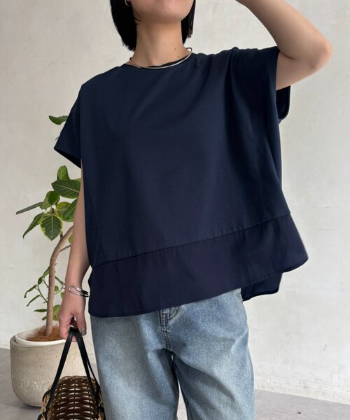 Jena espace merveilleux(ジェナ エスパスメルヴェイユ)の「バックファスナー切替カットソー(Tシャツ/カットソー・レディース・オフホワイト/ネイビー/チャコールグレー・FREE)」の12枚目の写真