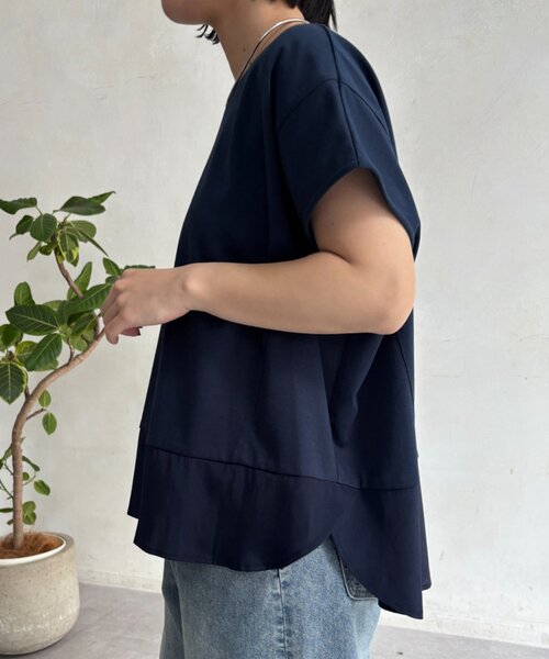 Jena espace merveilleux(ジェナ エスパスメルヴェイユ)の「バックファスナー切替カットソー(Tシャツ/カットソー・レディース・オフホワイト/ネイビー/チャコールグレー・FREE)」の13枚目の写真